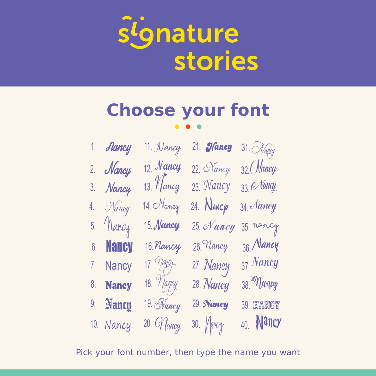 Signature Stories Name Claw Clip
